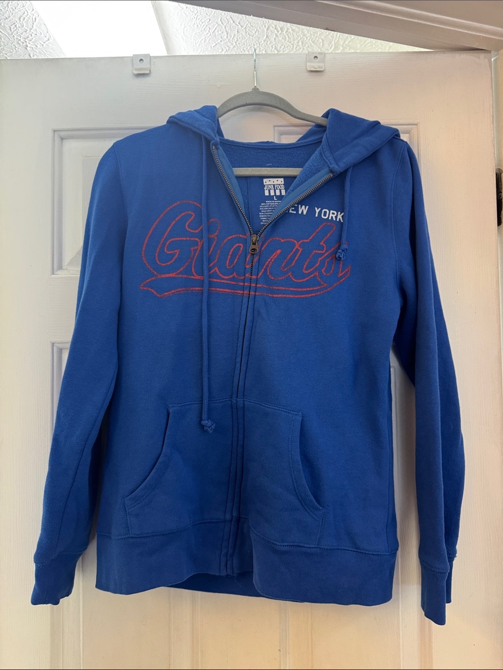 Junk Food Clothing Royal Blue New York Giants Zip Hoodie